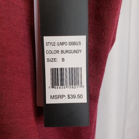 Hooded Sweatshirt with Kangaroo Pocket Burgundy Small, Galaxy by Harvick NEW - Picture 3 of 6